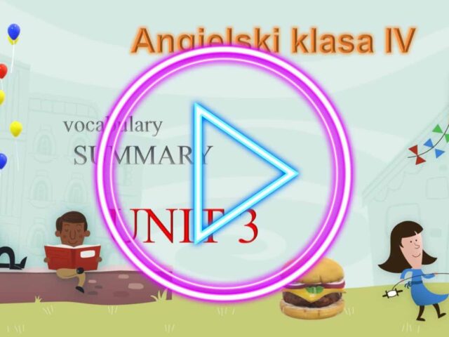 Lekcja angielskiego klasa 4 – szkoła podstawowa – podręcznik UNIT 3