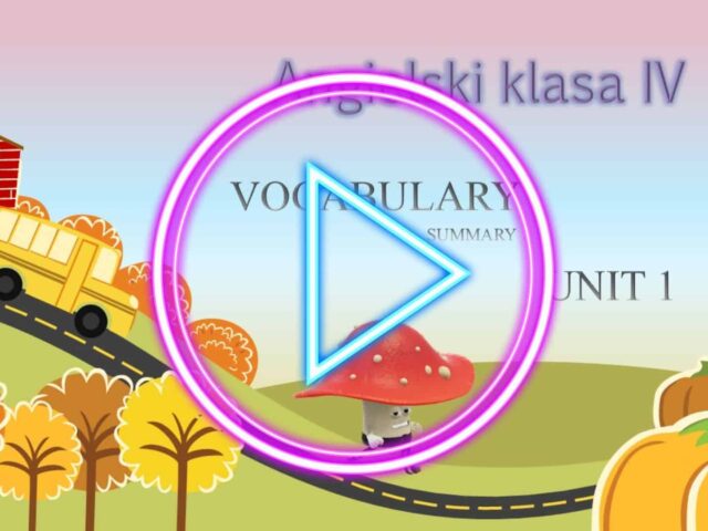 Lekcja angielskiego klasa 4 – szkoła podstawowa – podręcznik UNIT 1